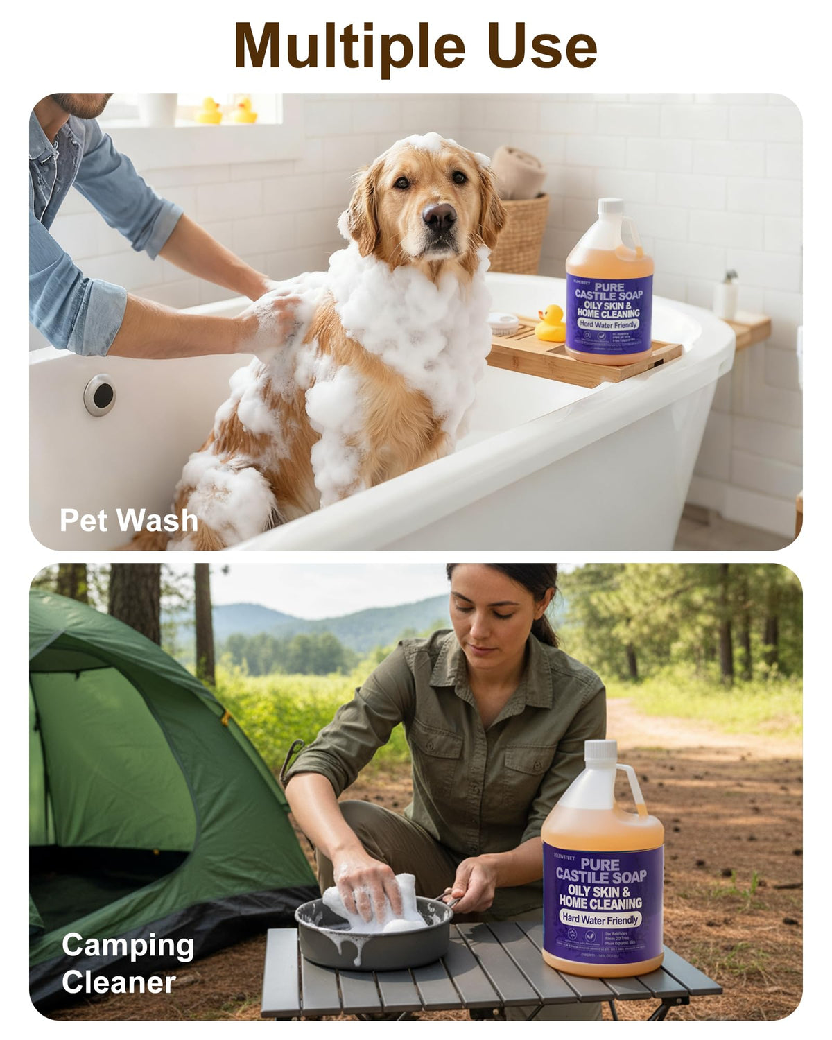 FLOWHYET gallon next to common household items showing size and value