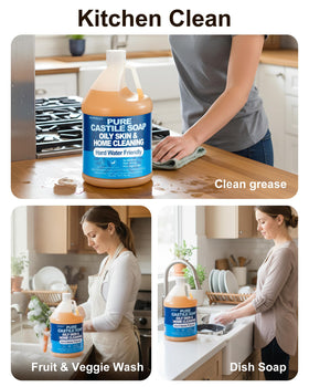 FLOWHYET soap droplet on surface highlighting clear, residue-free rinse