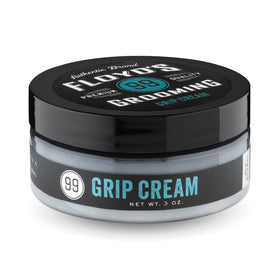 Floyd's 99 cream texture close-up showing smooth matte formula and easy spread