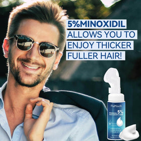 FluMisch ingredients label close-up showing minoxidil and biotin concentrations for clarity