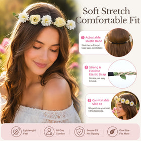 Flyouthe close-up of fabric flowers highlighting texture and realistic petals benefit