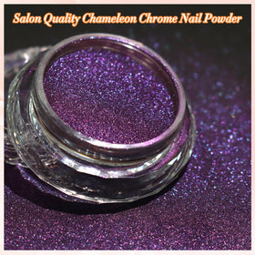 FNNZ applied on black base nail showing intense multi-chrome reflection