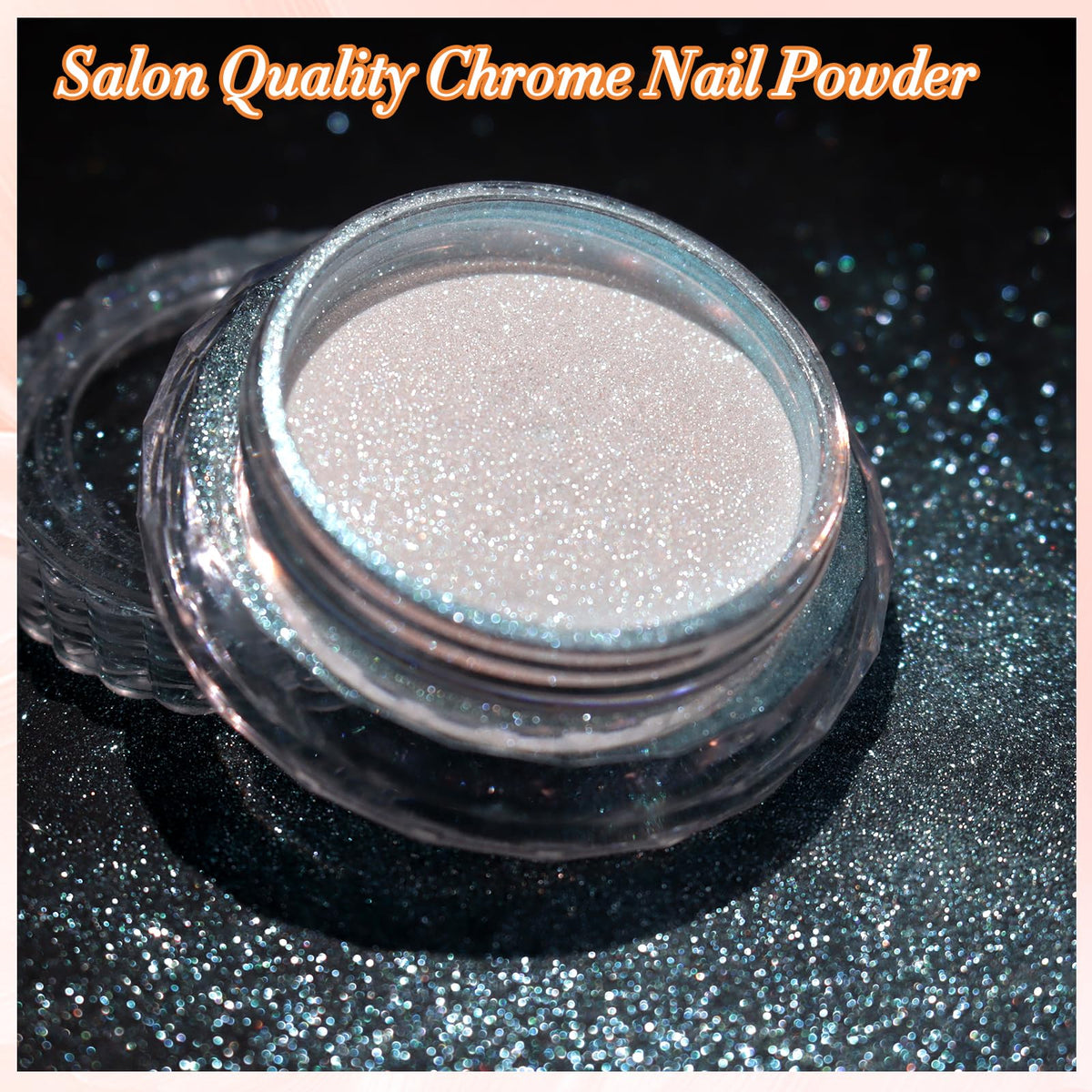 FNNZ Glacier Ocean chrome on black gel base highlighting color shift