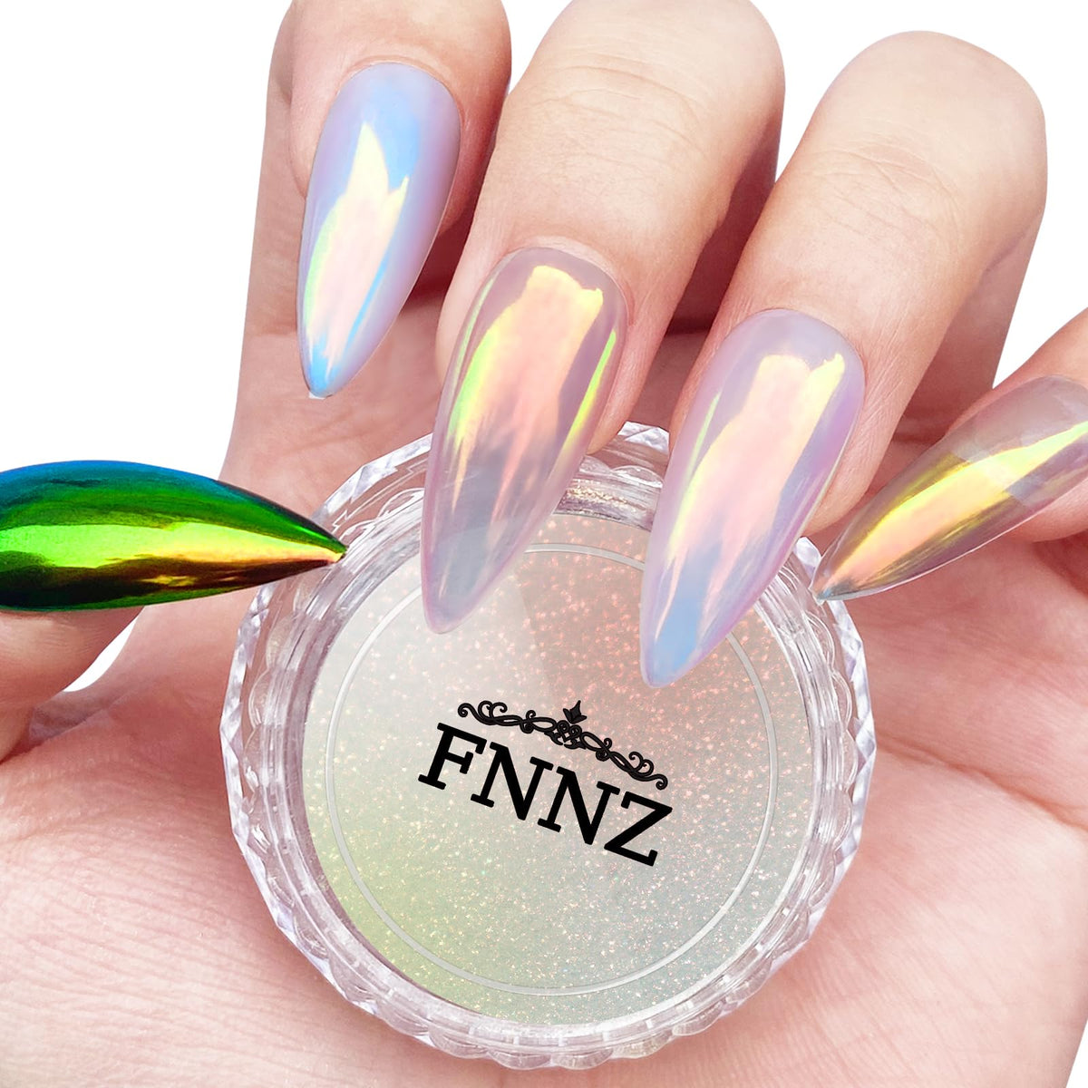 FNNZ jar front view showing product packaging and easy storage benefit
