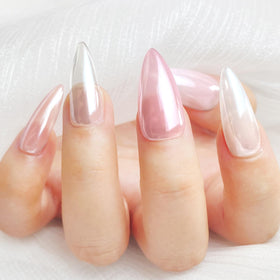 FNNZ white chrome texture closeup highlights superfine particles for smooth finish
