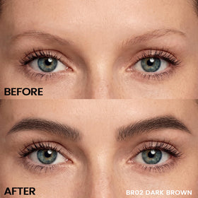 FOCALLURE before and after brows demonstrating fuller natural results