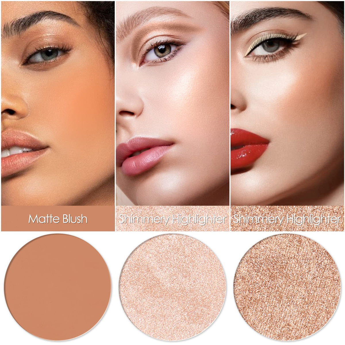 FOCALLURE close-up powder texture highlighting smooth blendability benefit