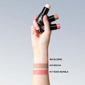 FOCALLURE bronzer swatched on arm demonstrating buildable pigment for natural sculpting