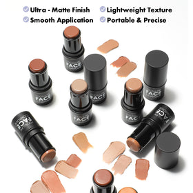 FOCALLURE contour stick swatch on arm shows MOCHA pigmentation and blendability