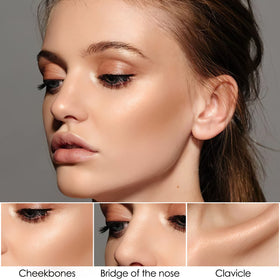 FOCALLURE contour duo applied on cheek and nose for definition