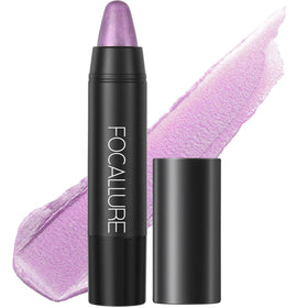 FOCALLURE front packaging showing slim lavender lip crayon and branding benefits