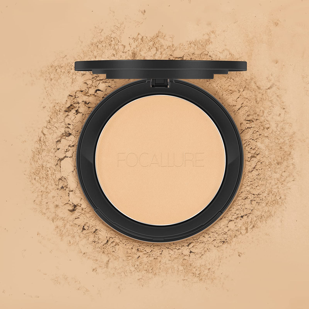 FOCALLURE packaging label closeup showing shade Beige and product details