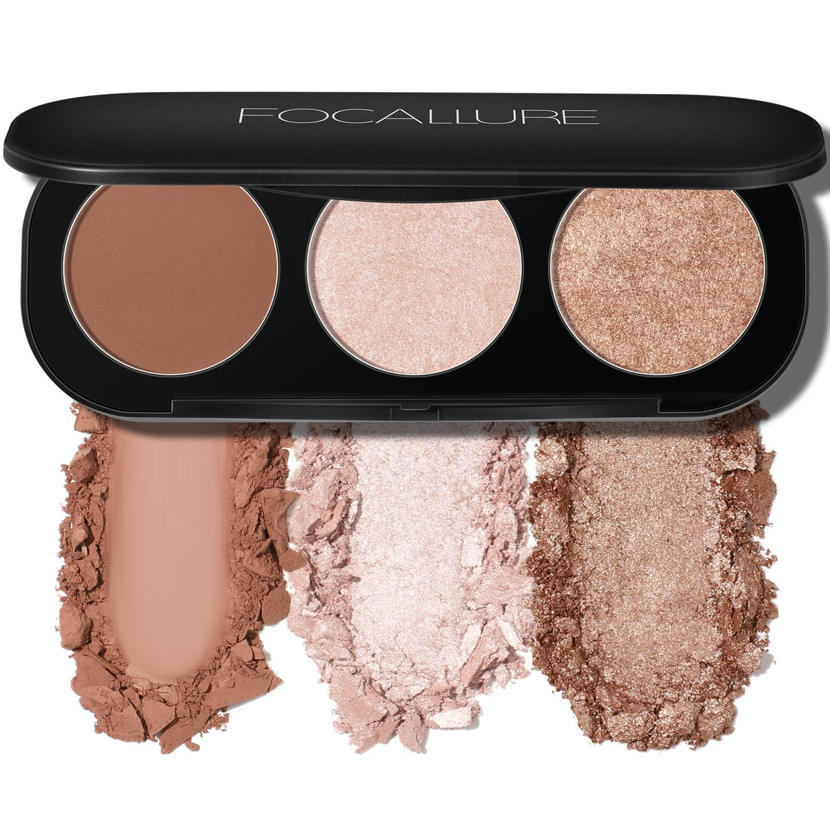 FOCALLURE front compact view showing palette and compact design for travel