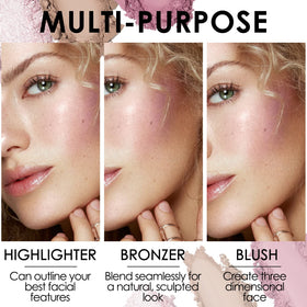 FOCALLURE palette held in hand to show compact scale and travel-friendly convenience