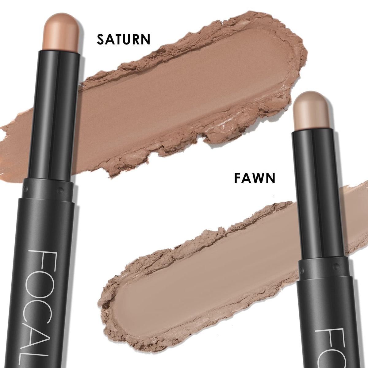 FOCALLURE label panel highlighting shade names and product details