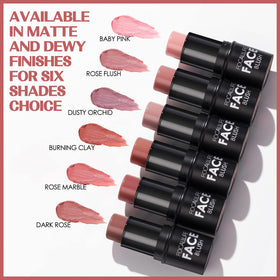 FOCALLURE Rose Marble used on lips and eyes for monochrome look, multi-use efficiency benefit