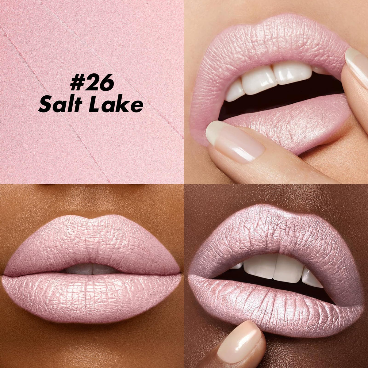 focallure lip swatch of Salt Lake on arm showing true pigment payoff