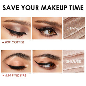 FOCALLURE eyeshadow sticks held in hand to show size and travel-friendly convenience
