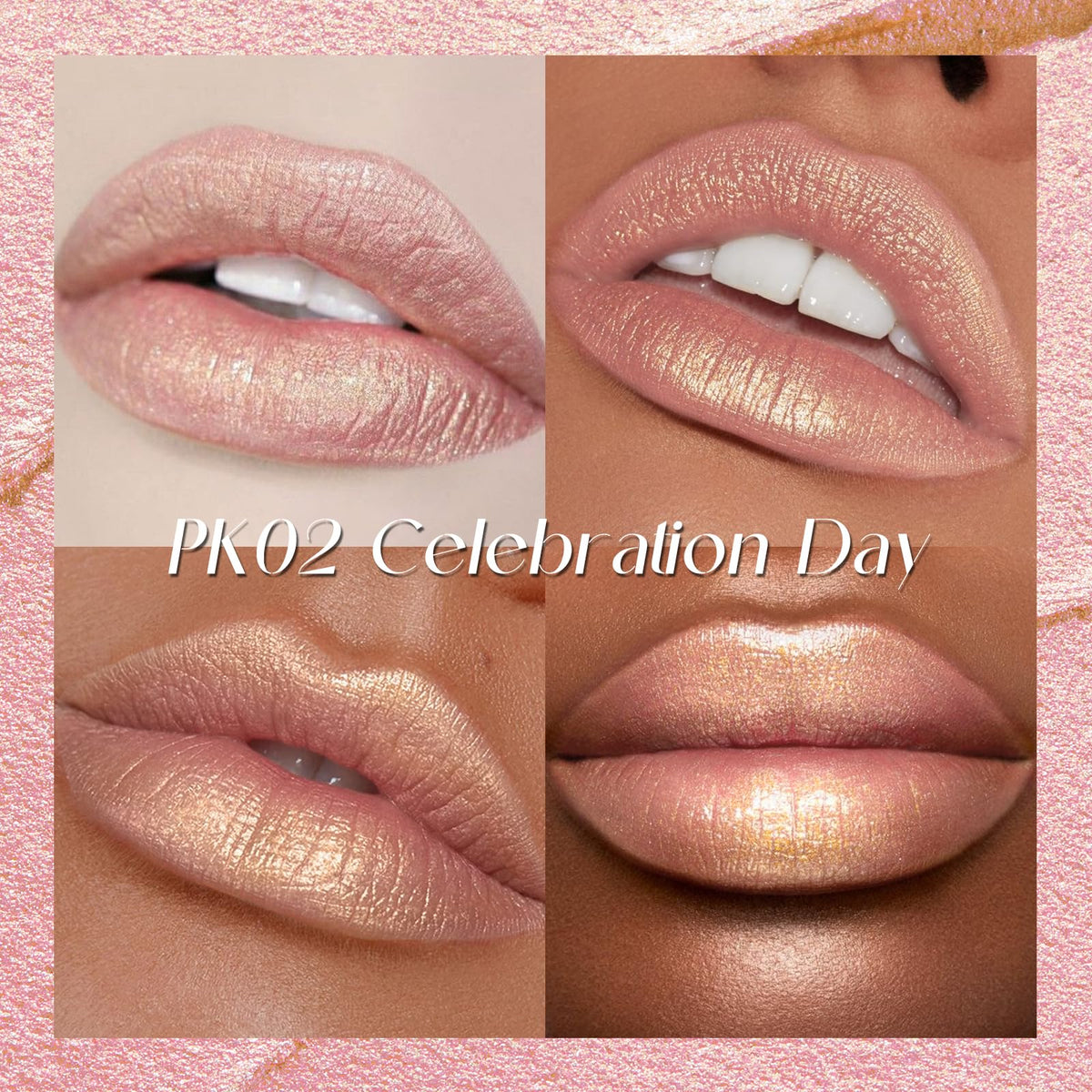 FOCALLURE texture close-up revealing silky glide and fine metallic particles benefit