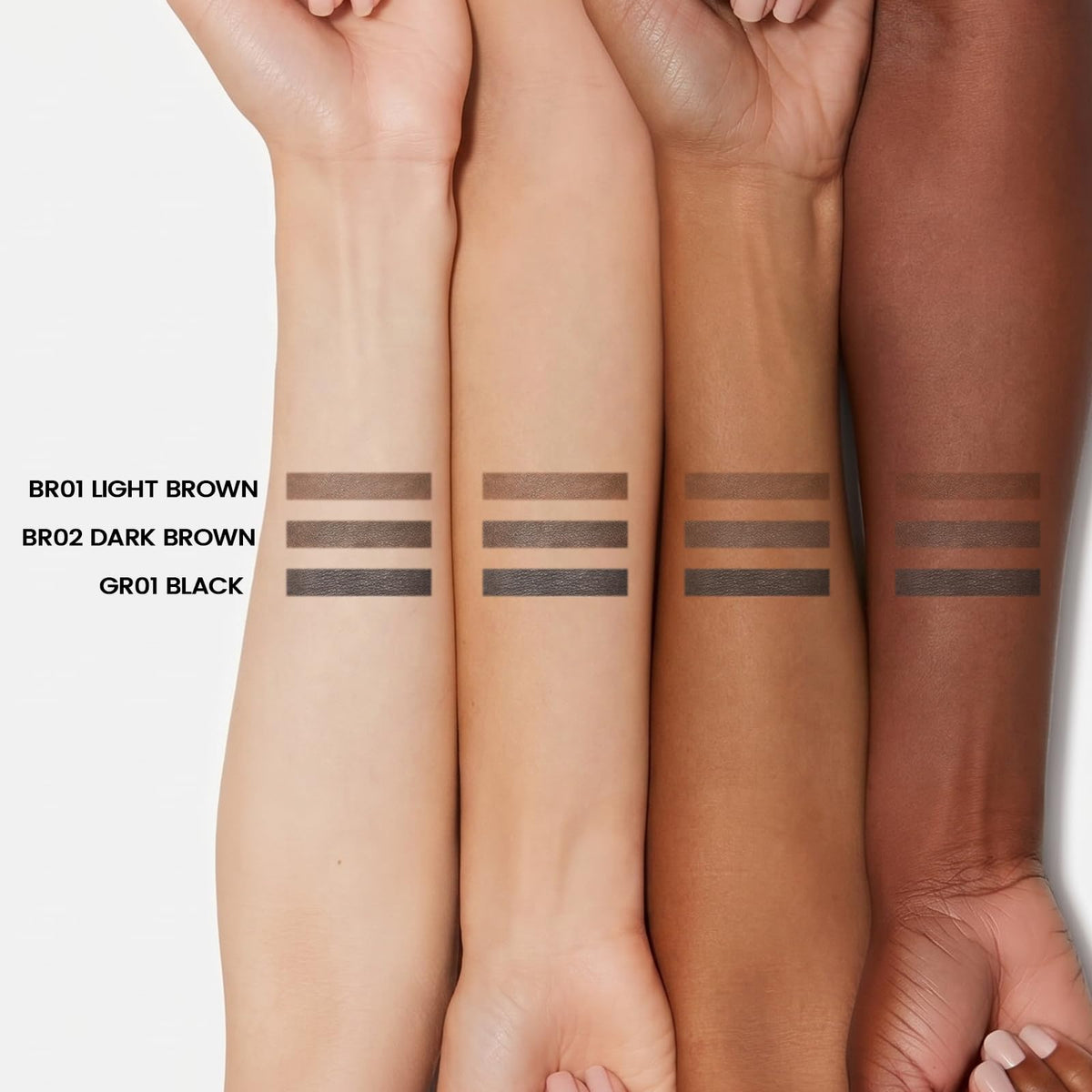 FOCALLURE pigment stroke on skin showing smooth glide and color payoff