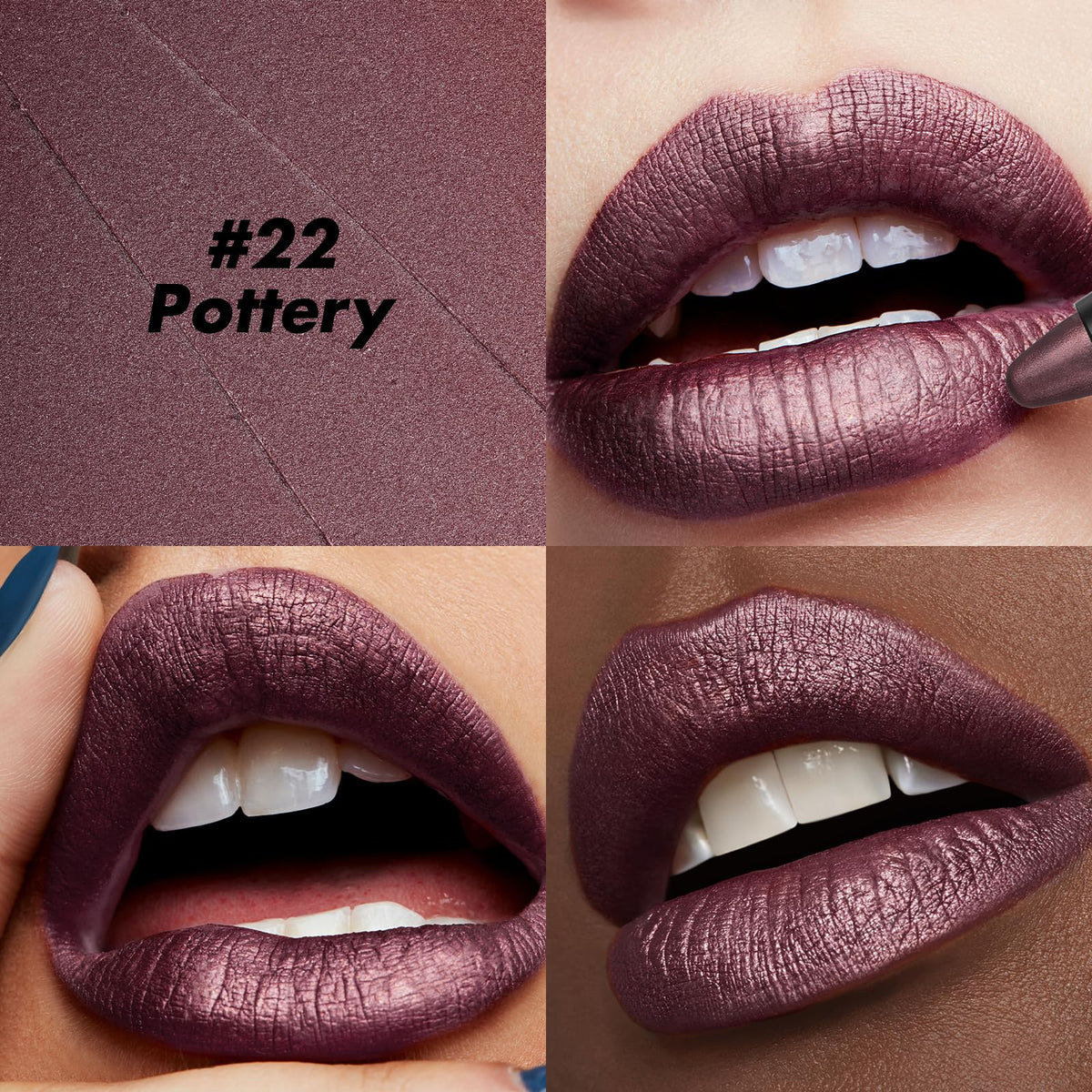 FOCALLURE lipstick texture swatch revealing creamy pigment and hydrating finish