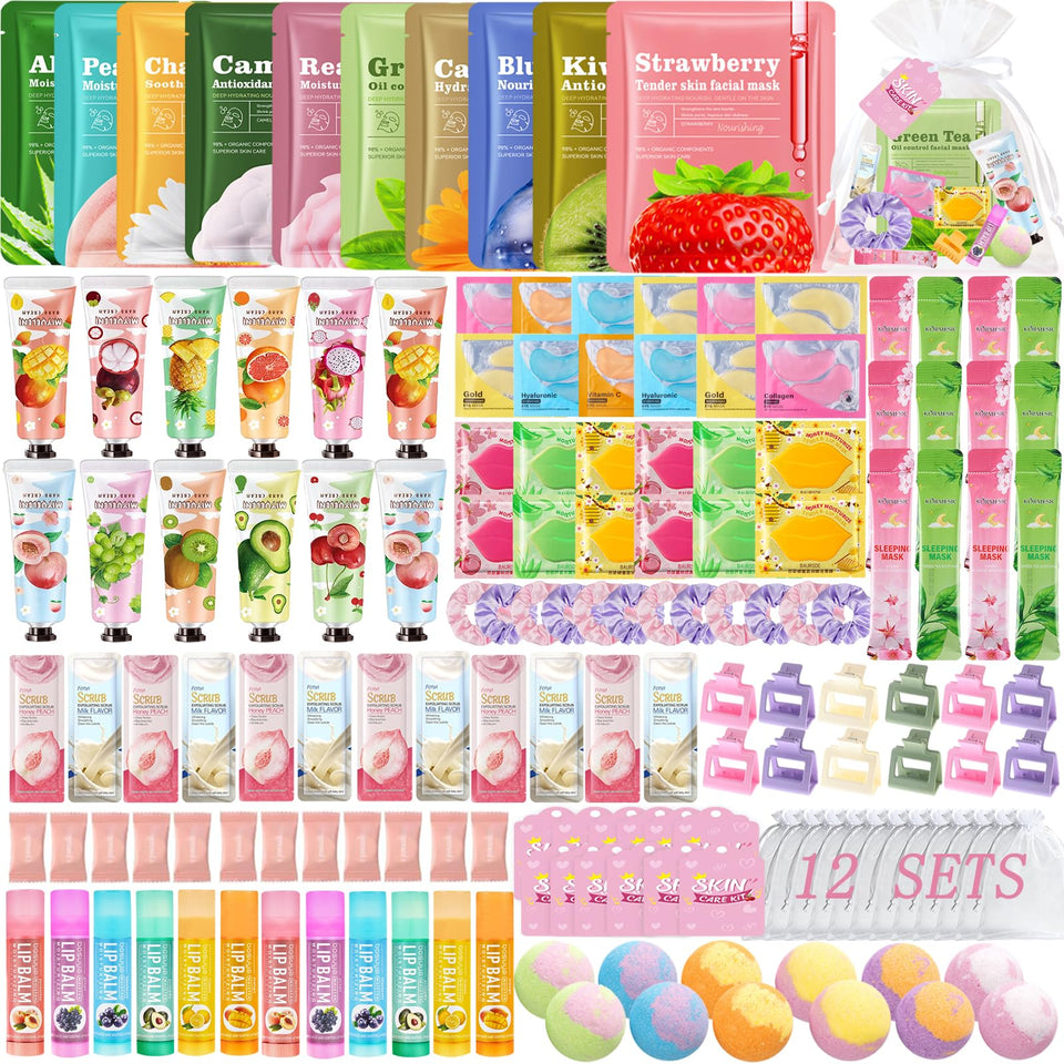 FOCone front packaging showing full 156‑piece spa party kit and clear contents