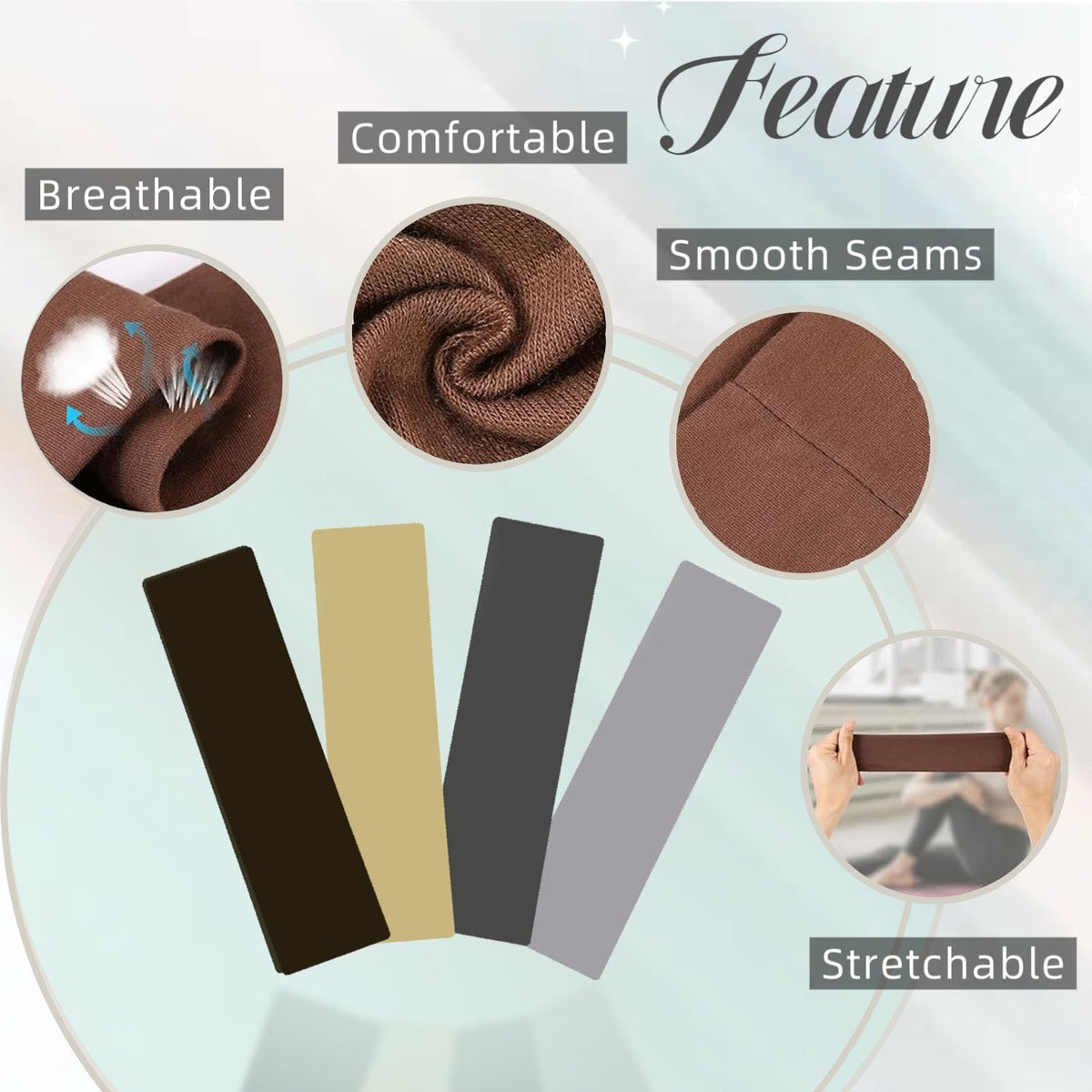FODALUN close-up knit texture showing breathable fabric and comfort benefit