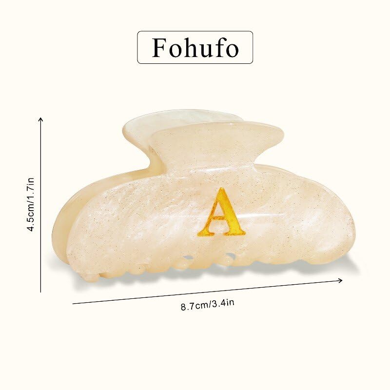 Fohufo letter H on model updo demonstrating stylish, secure wear