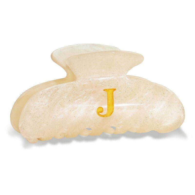 Fohufo Letter J front view showing clean monogram and polished acrylic, stylish accent