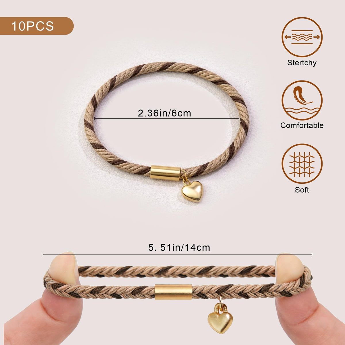 Fohufo tie securing a thick ponytail for reliable daytime hold