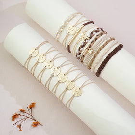 Fohufo neutral color assortment arranged to coordinate with outfits and versatile styling