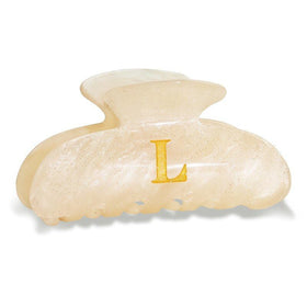 Fohufo front view of L monogram clip showing stylish personalized look and secure hold