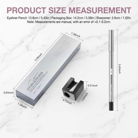Foleto eyeliner held in hand for size and travel-friendly scale