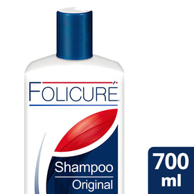 Folicure back label close-up listing botanical ingredients for scalp care