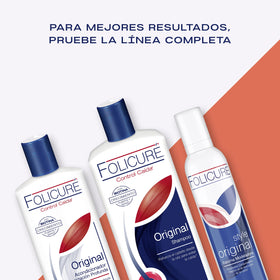 Folicure bottle in hand for size comparison showing travel-friendly benefit