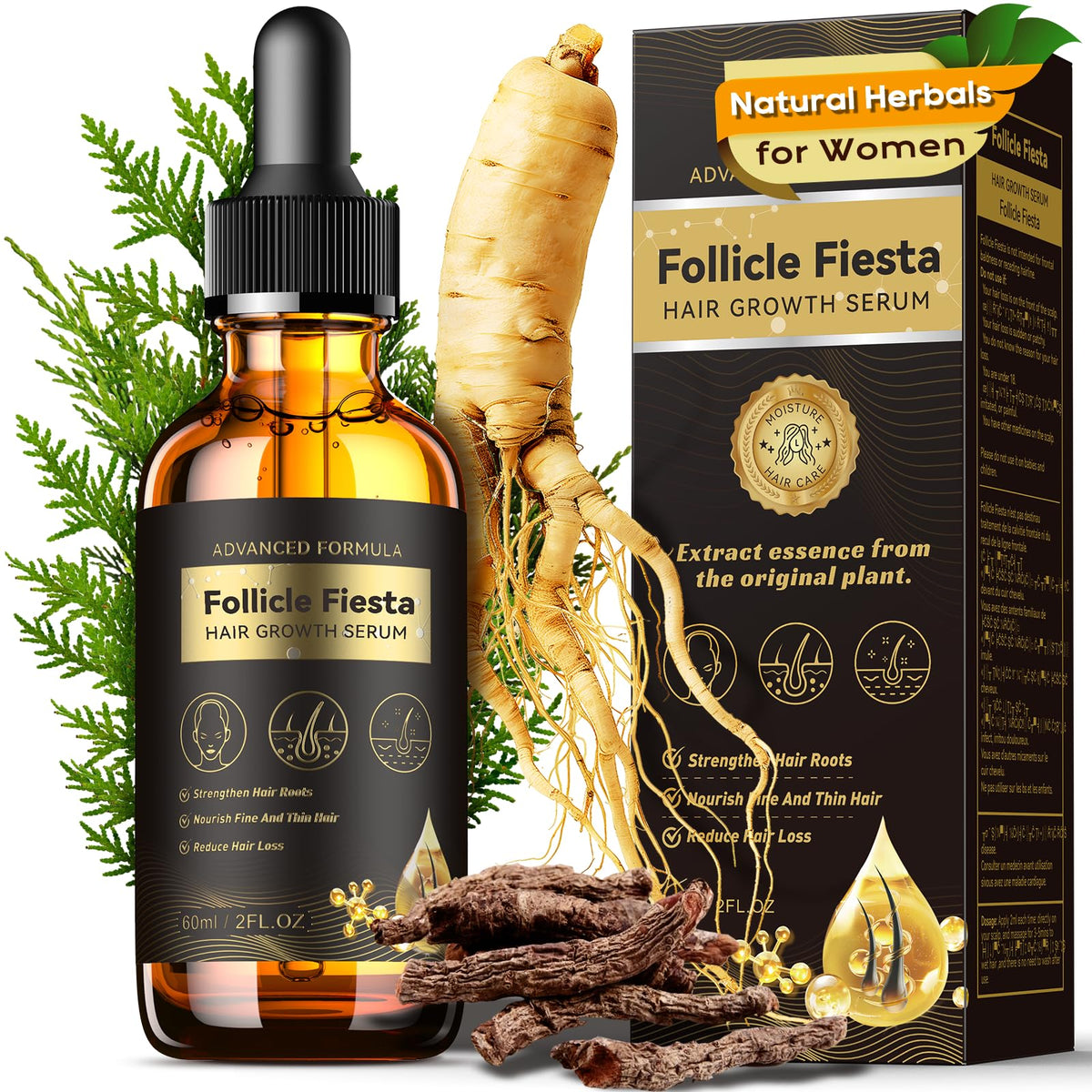 Folivive front bottle showing label and compact design for easy daily use