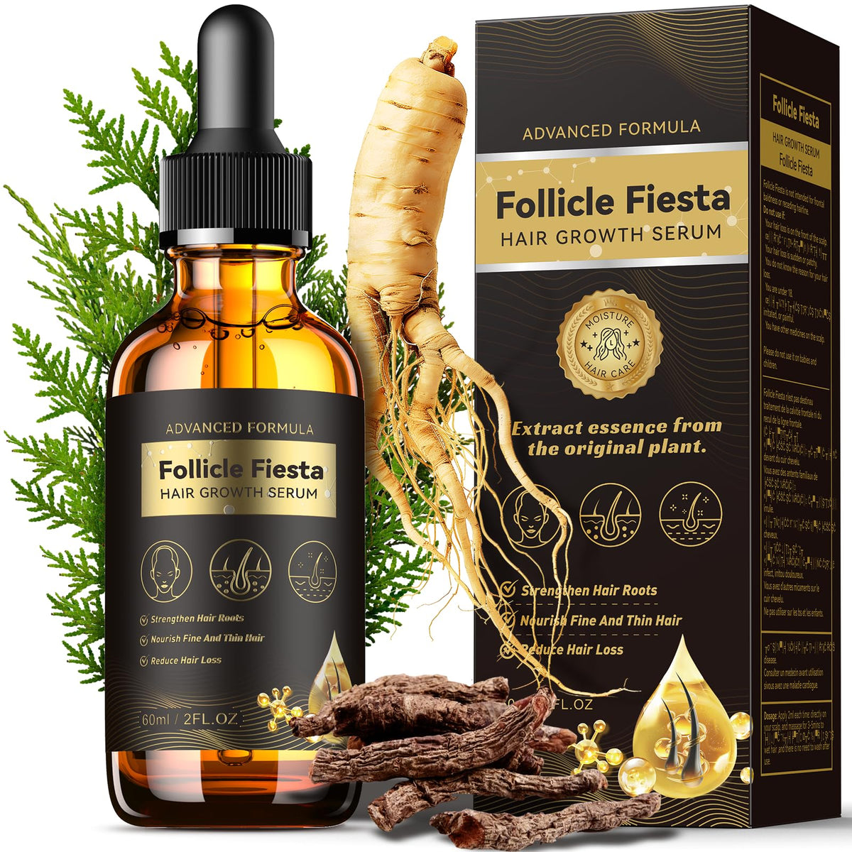 Folivive on a bathroom vanity in a lifestyle setting promoting consistent routine