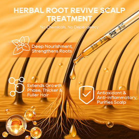 Folivive being applied to scalp targeting thinning areas to support follicles