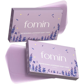 FOMIN front packaging with lavender scent showing compact travel benefits