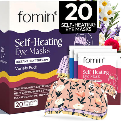FOMIN front packaging showing 20-pack and variety benefits