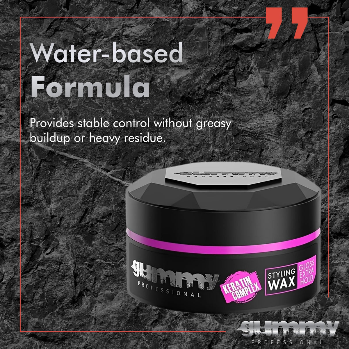 fonex gummy before and after styling showing defined glossy finish