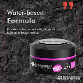 fonex gummy before and after styling showing defined glossy finish