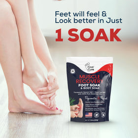 Before and after feet image demonstrating callus softening with FOOT CURE