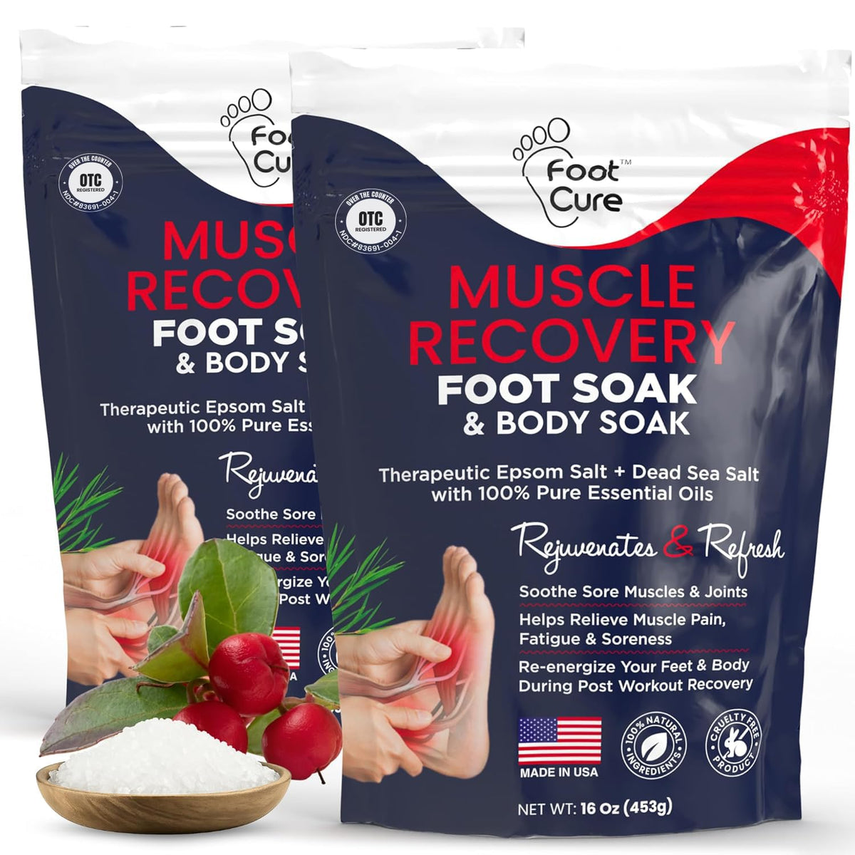 FOOT CURE front packaging showing product and benefits
