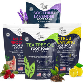 FOOT CURE front packaging showing product and benefits for easy identification