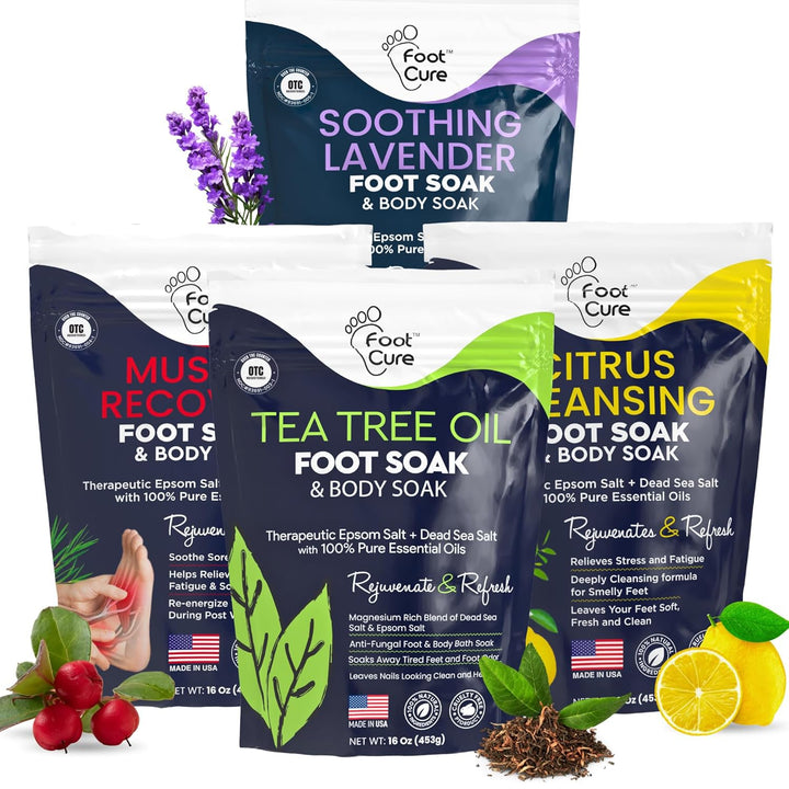 FOOT CURE front packaging showing product and benefits for easy identification