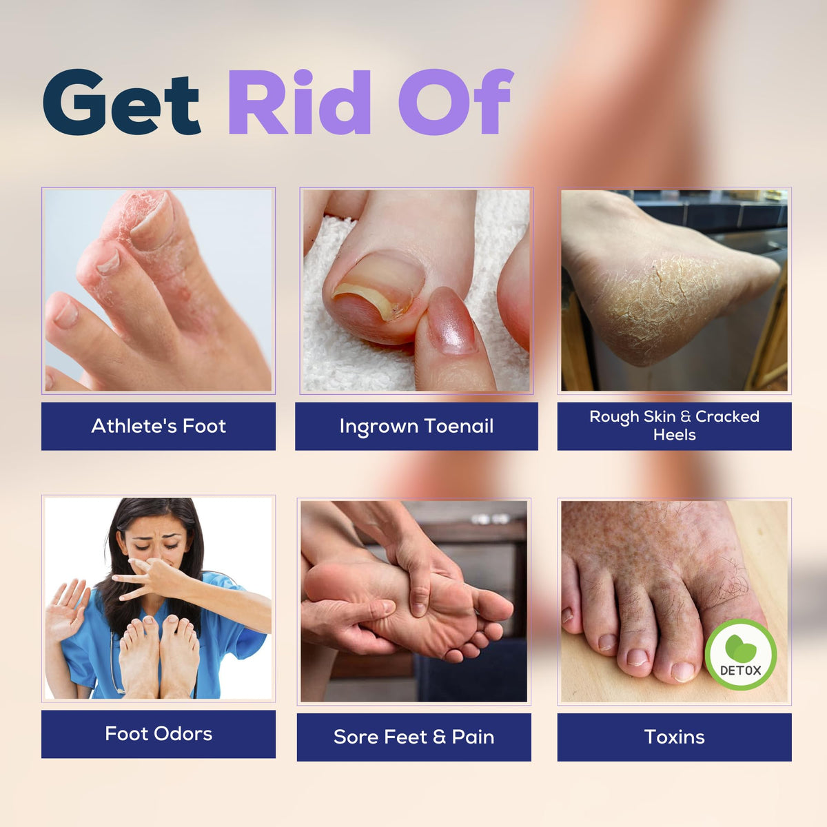 FOOT CURE salts and herbs flatlay conveying natural ingredients and freshness