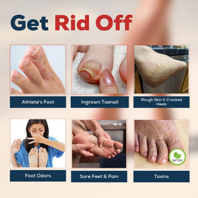 FOOT CURE beside ruler to show pack size and quantity