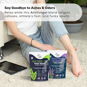 FOOT CURE spa lifestyle scene with candle and towel for relaxing foot-care ritual