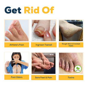 FOOT CURE texture with tea tree sprigs showing natural aroma and freshness benefit